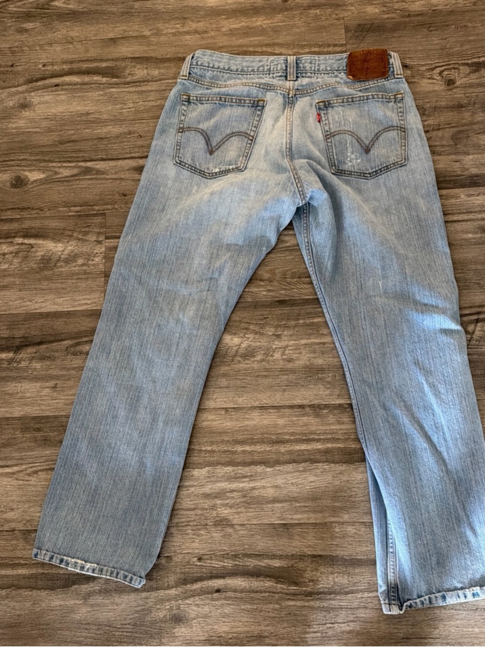 LEVI’S The Original Jeans Men's Waxed Slim Straight Denim 514 Light Blue Jeans - Picture 8 of 13